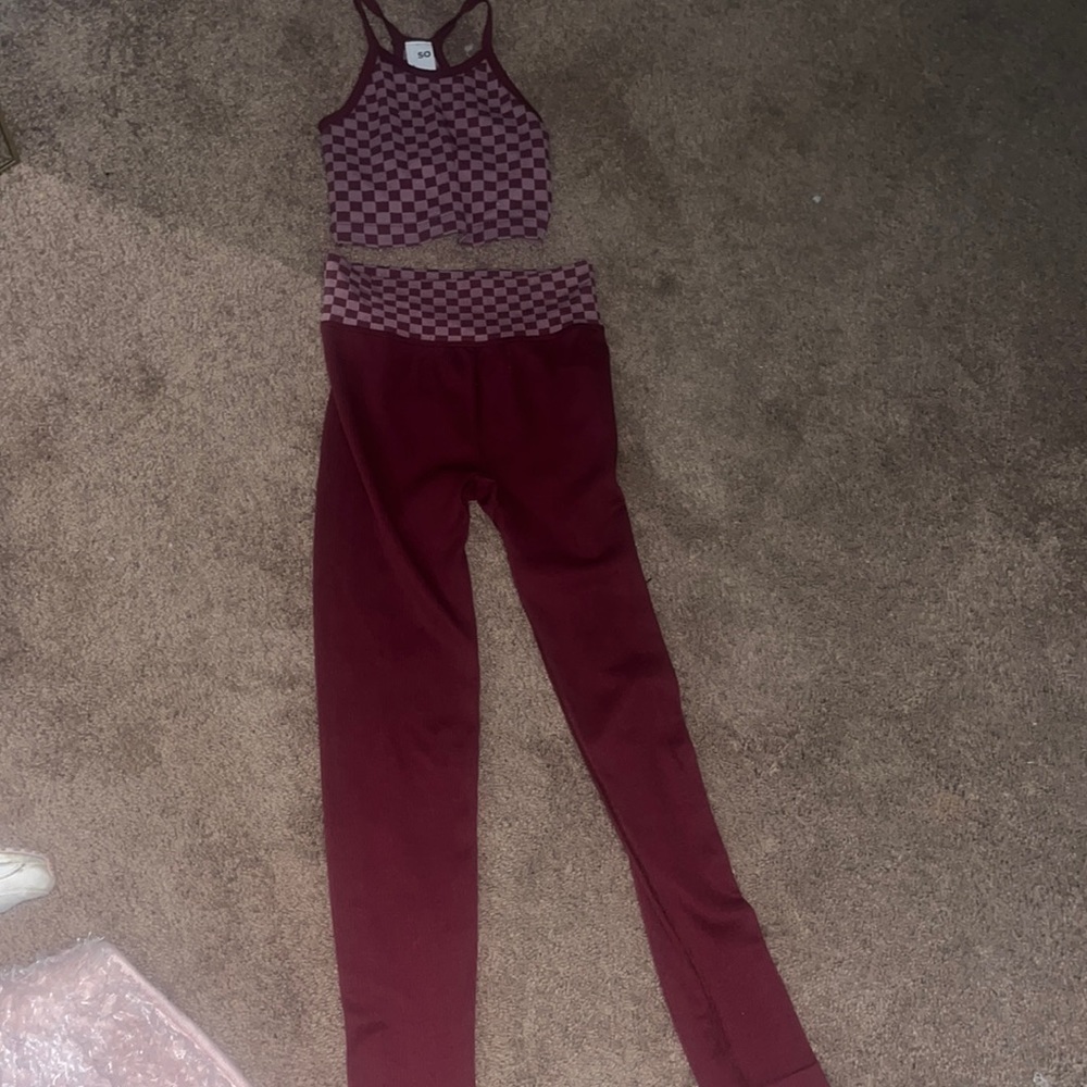 Pink legging and top set